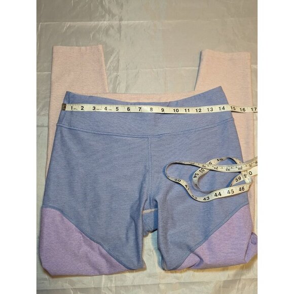 Outdoor Voices Yoga Pant Leggings Size Large Colorblock Blue Purple Pink - Picture 9 of 13